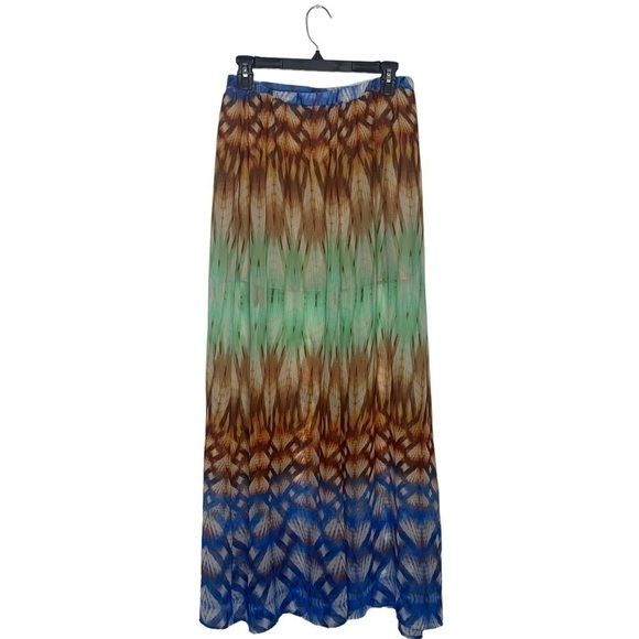 Arden B Boho Tribal Printed Maxi Skirt Size Small - Picture 3 of 11